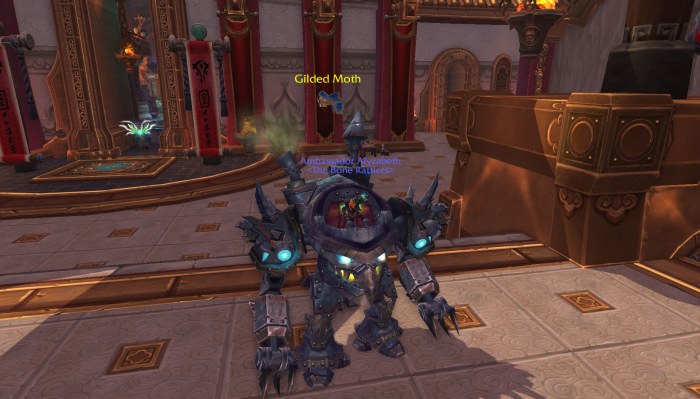 Good gods this mount is huge. Look at my mage derpin about at the controls XD